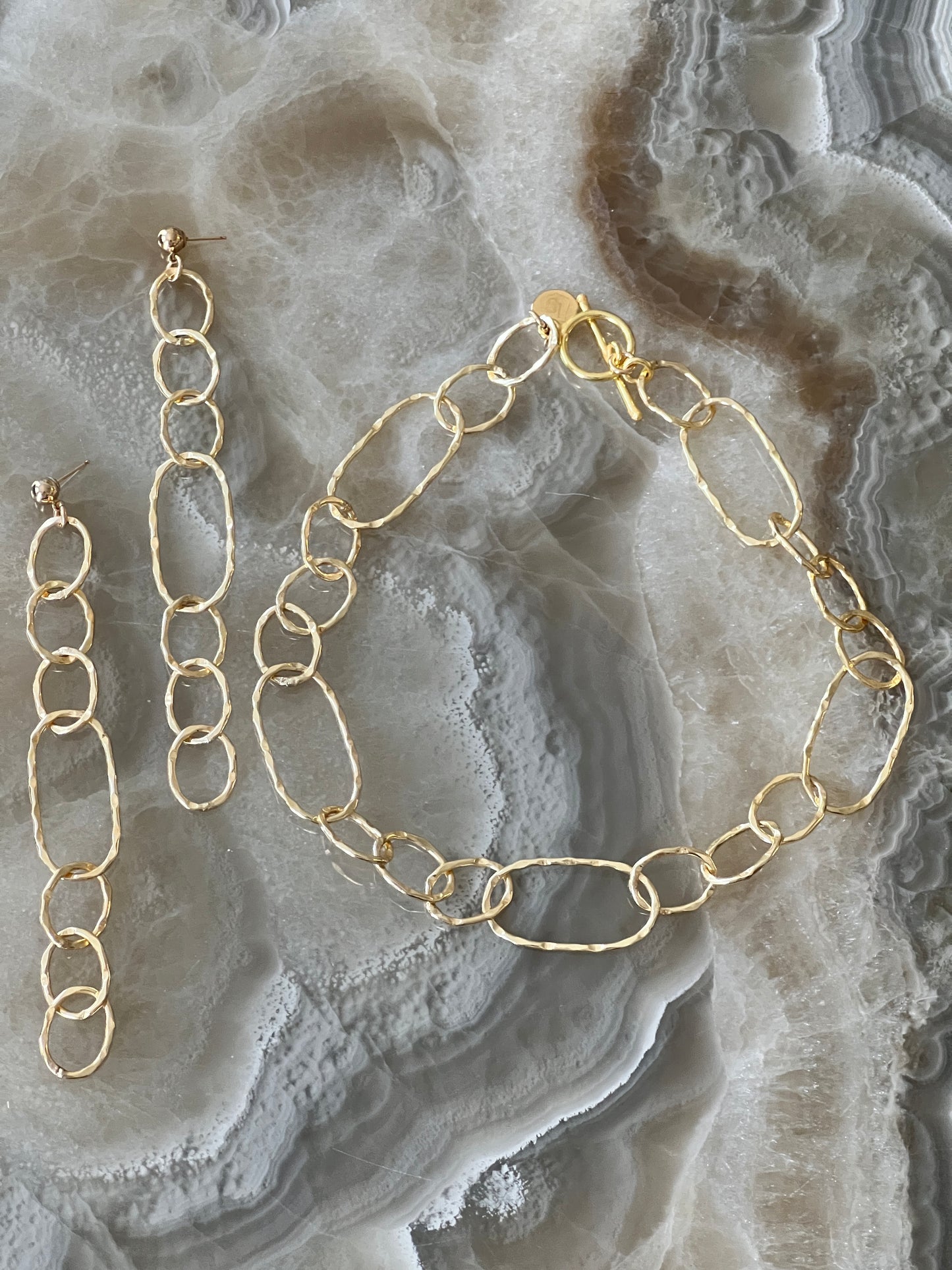 Hammered Chain Collar
