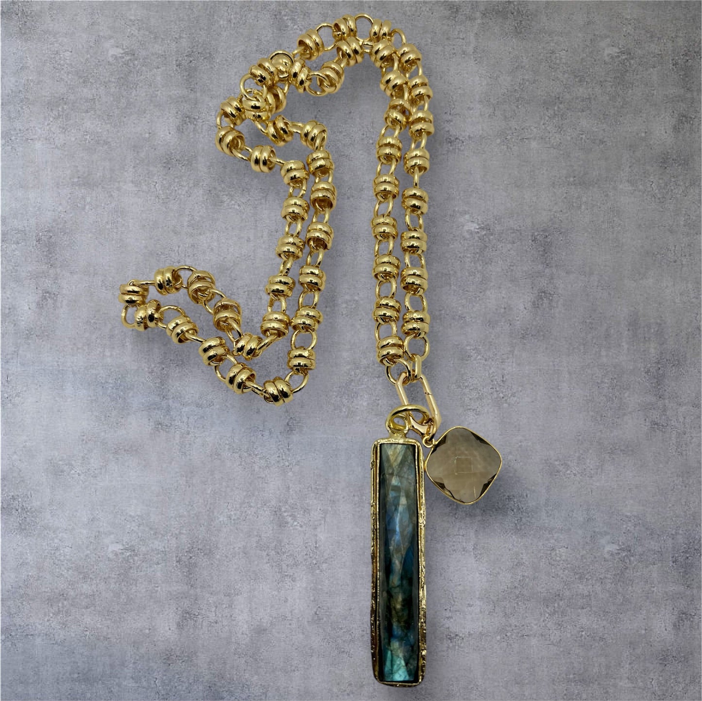 Manhattan Labradorite & Smokey Drops