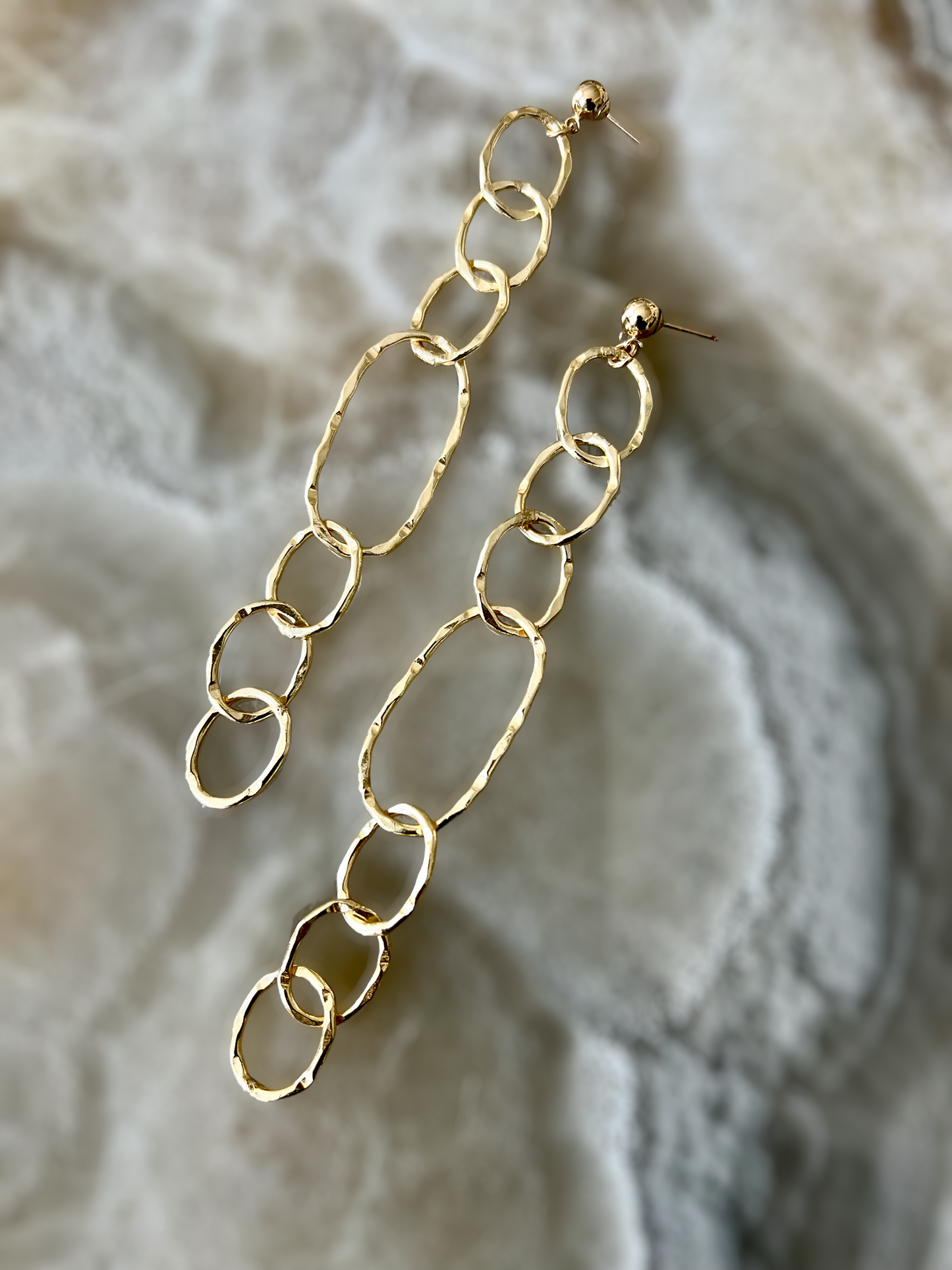 Hammered Chain Earrings