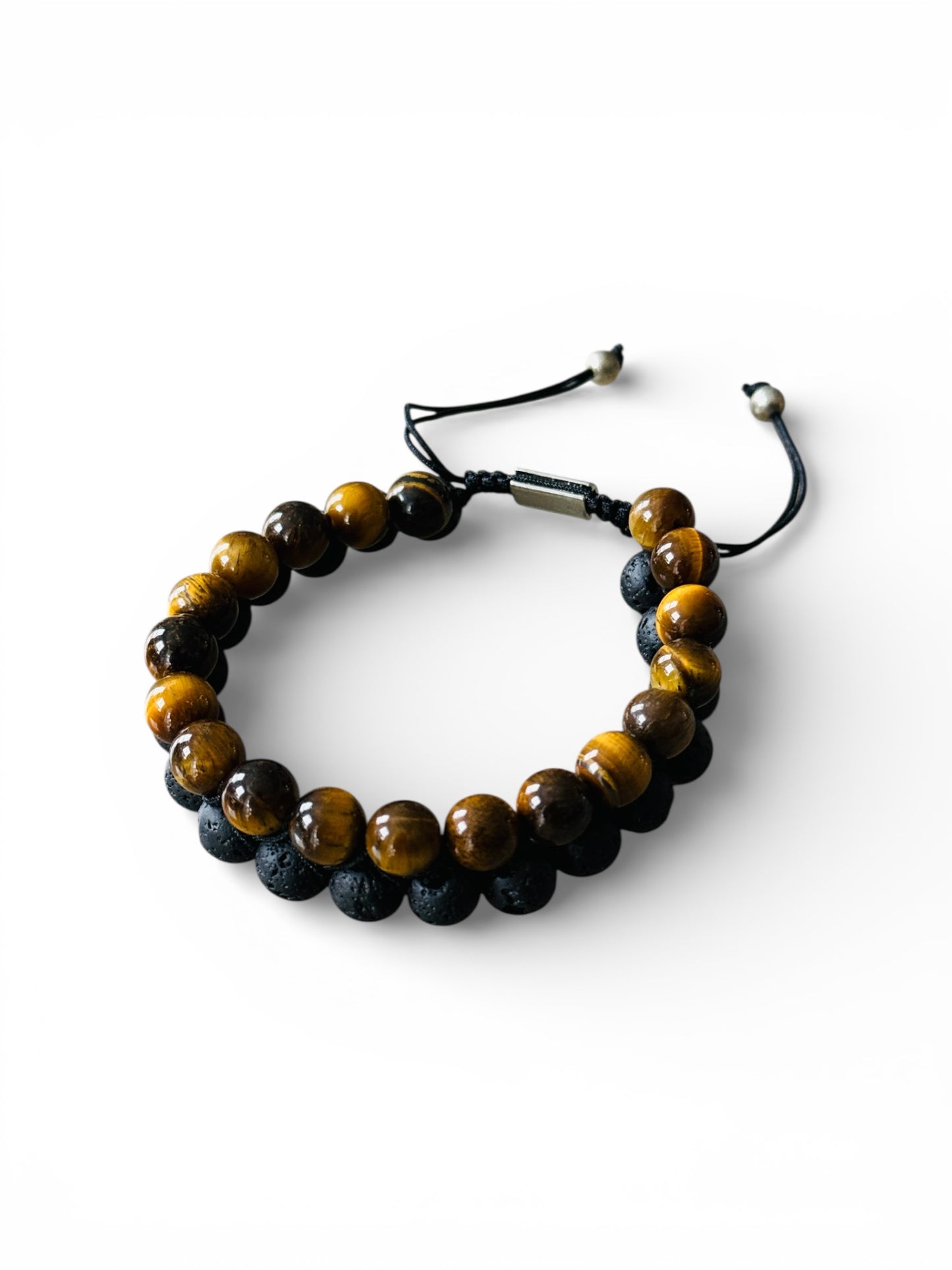 Tiger Eye and Onyx Bracelet