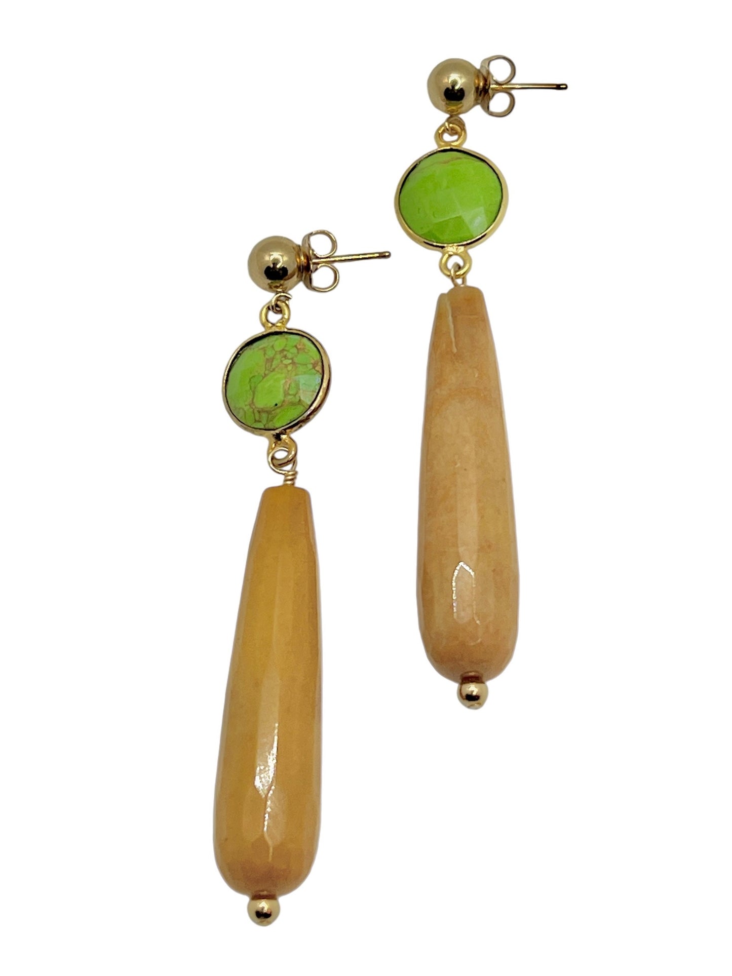 Pia Lime and Wood Jasper Drop