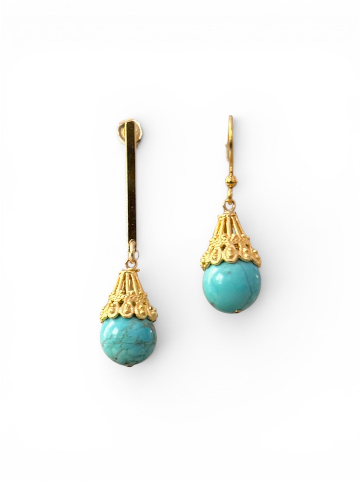 Bianca Turquoise Mismatched Earrings